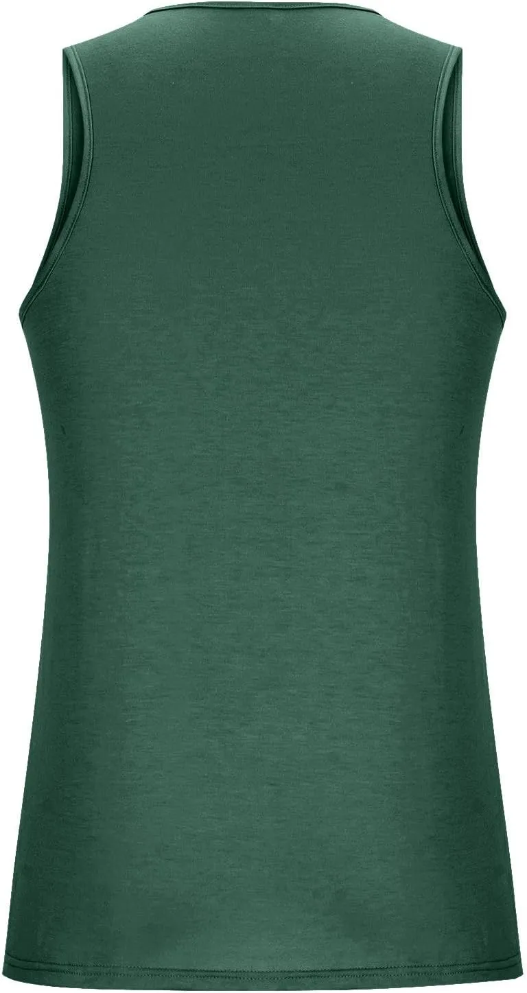 Big and Tall Graphic Tank Tops for Men Sleeveless Palm Tree Shirts Pullover Loose Running Workout Tops Muscle Vest