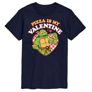 Big and Tall Teenage Mutant Ninja Turtles, "Pizza, My Valentine" T-shirt Blue Licensed Character, blue