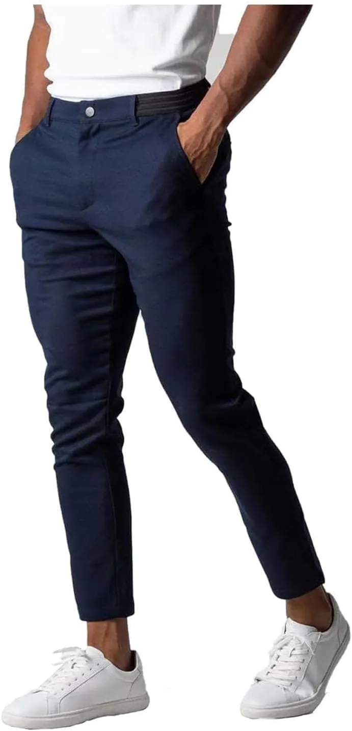 Bizgent Chinos,Active Chinos Pants Men,Elasticity Slim Fit Chinos Pants for Men,Mens Dress Pants Slim Fit