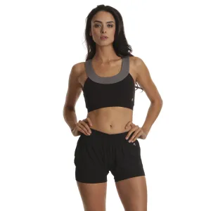 Black/Charcoal Knock Down Training Bra