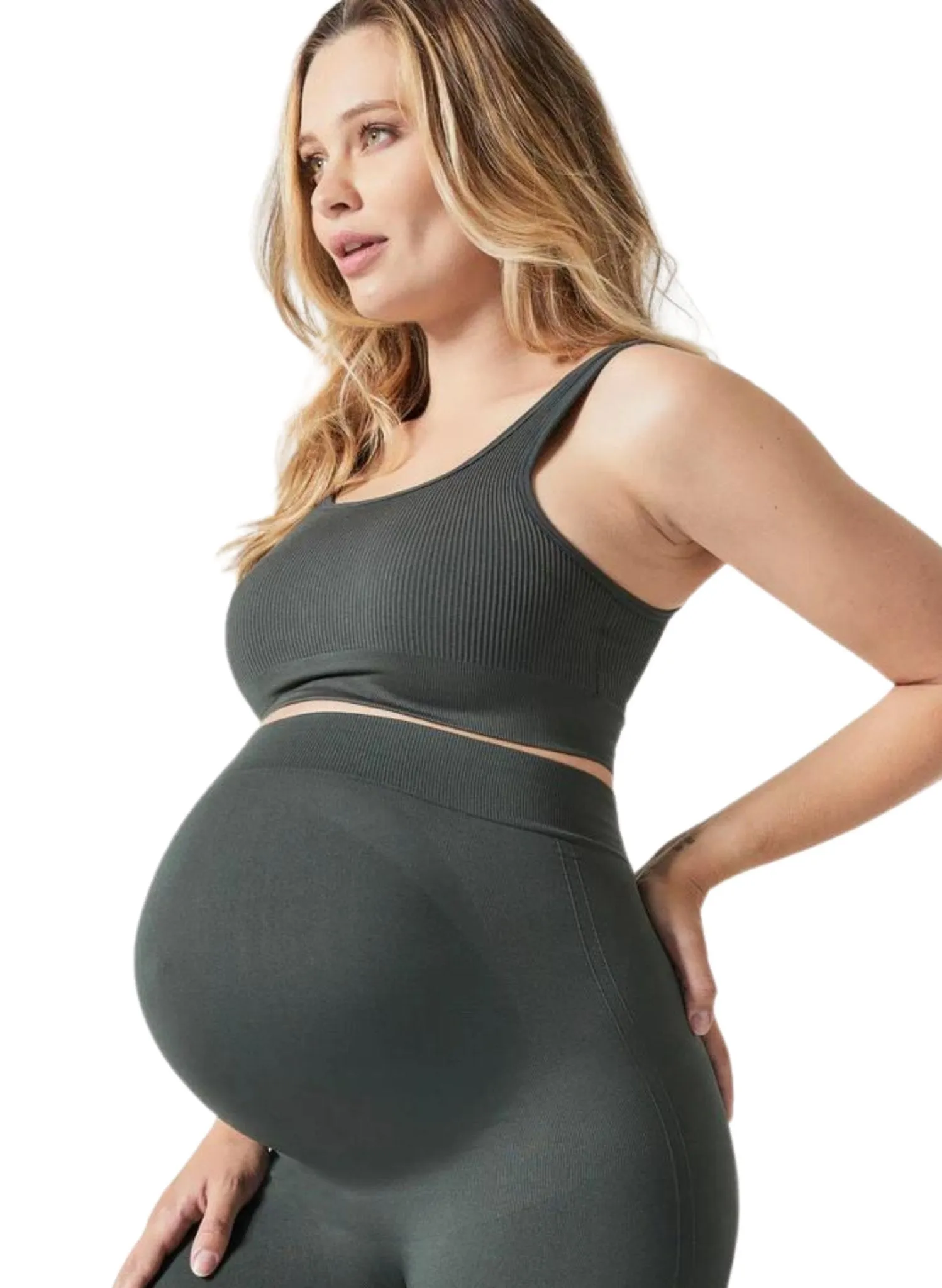 BLANQI Everyday Ribbed Seamless Bralette - Forest Night