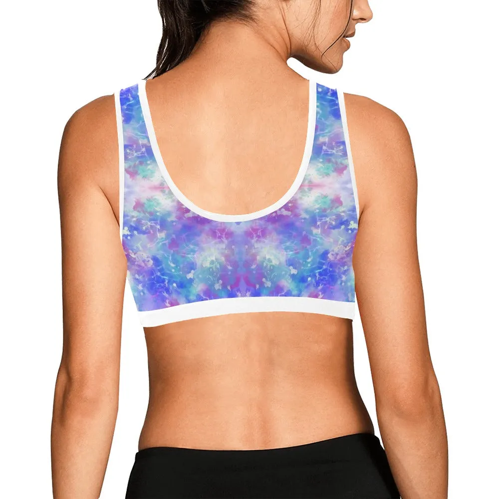 Blue Pink Aqua Sports Top up to 3 XL