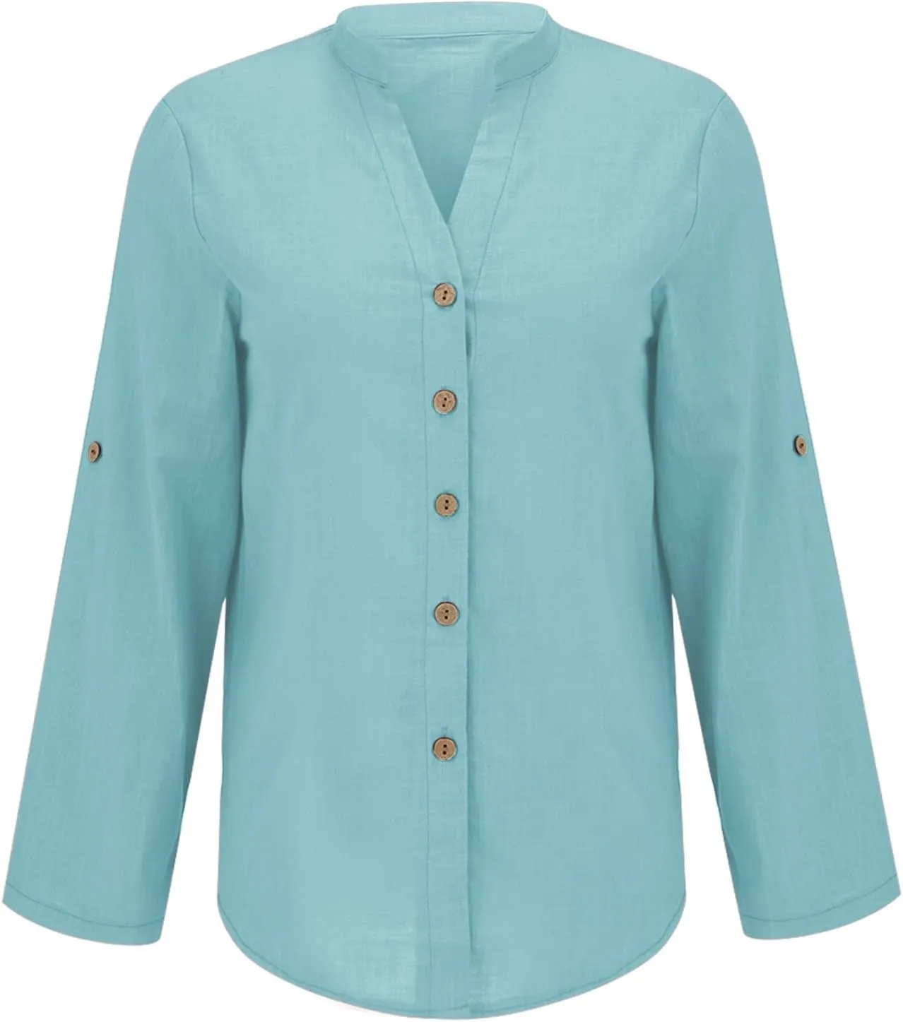 Boho Linen Button Up Shirt - Oversized Short Sleeve Blouse, Lightweight & Sheer-Resistant