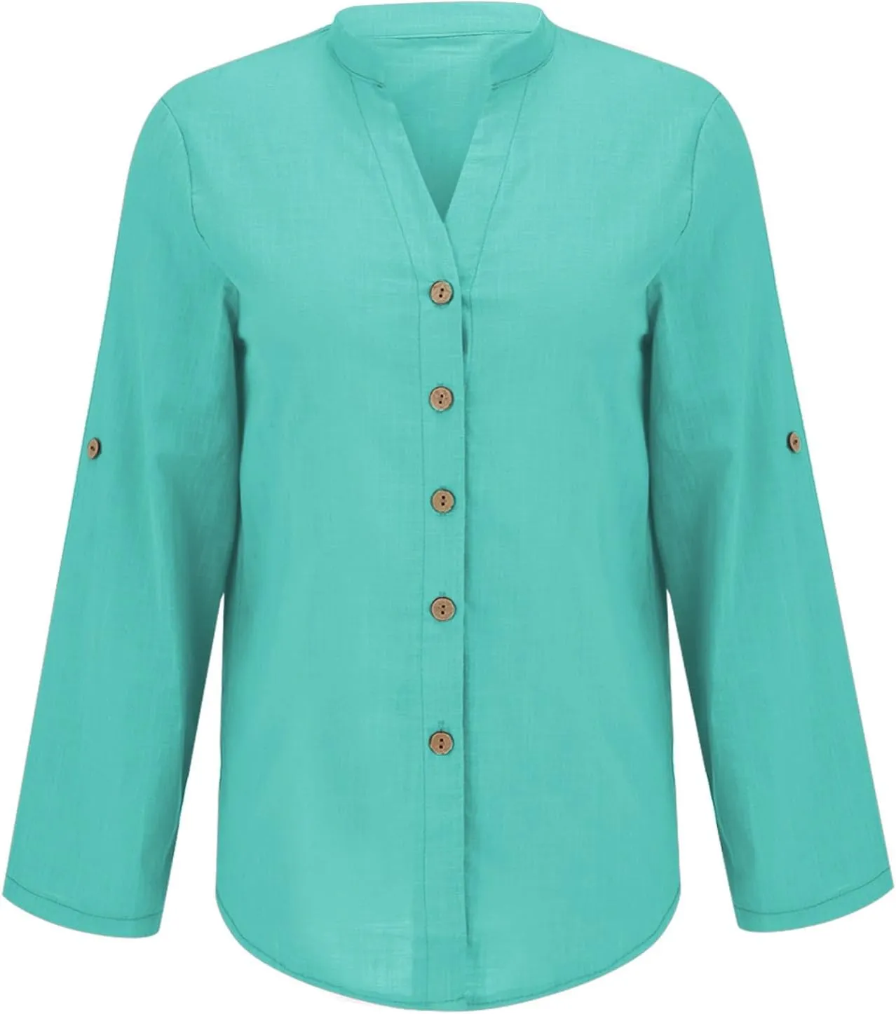 Boho Linen Button Up Shirt - Oversized Short Sleeve Blouse, Lightweight & Sheer-Resistant