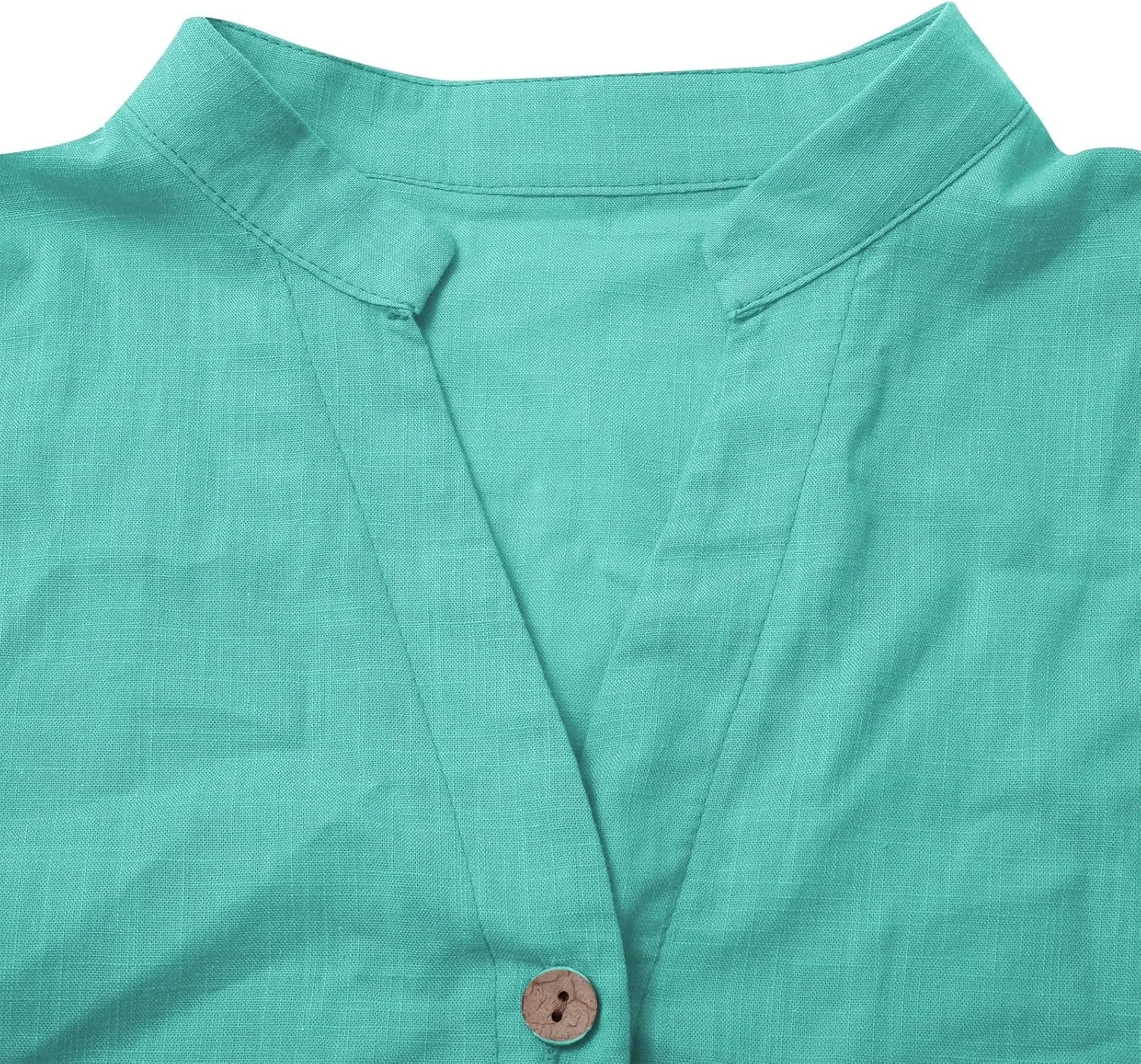 Boho Linen Button Up Shirt - Oversized Short Sleeve Blouse, Lightweight & Sheer-Resistant