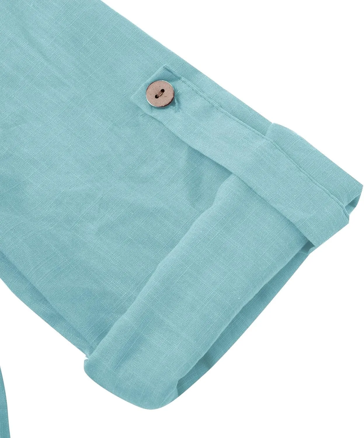 Boho Linen Button Up Shirt - Oversized Short Sleeve Blouse, Lightweight & Sheer-Resistant