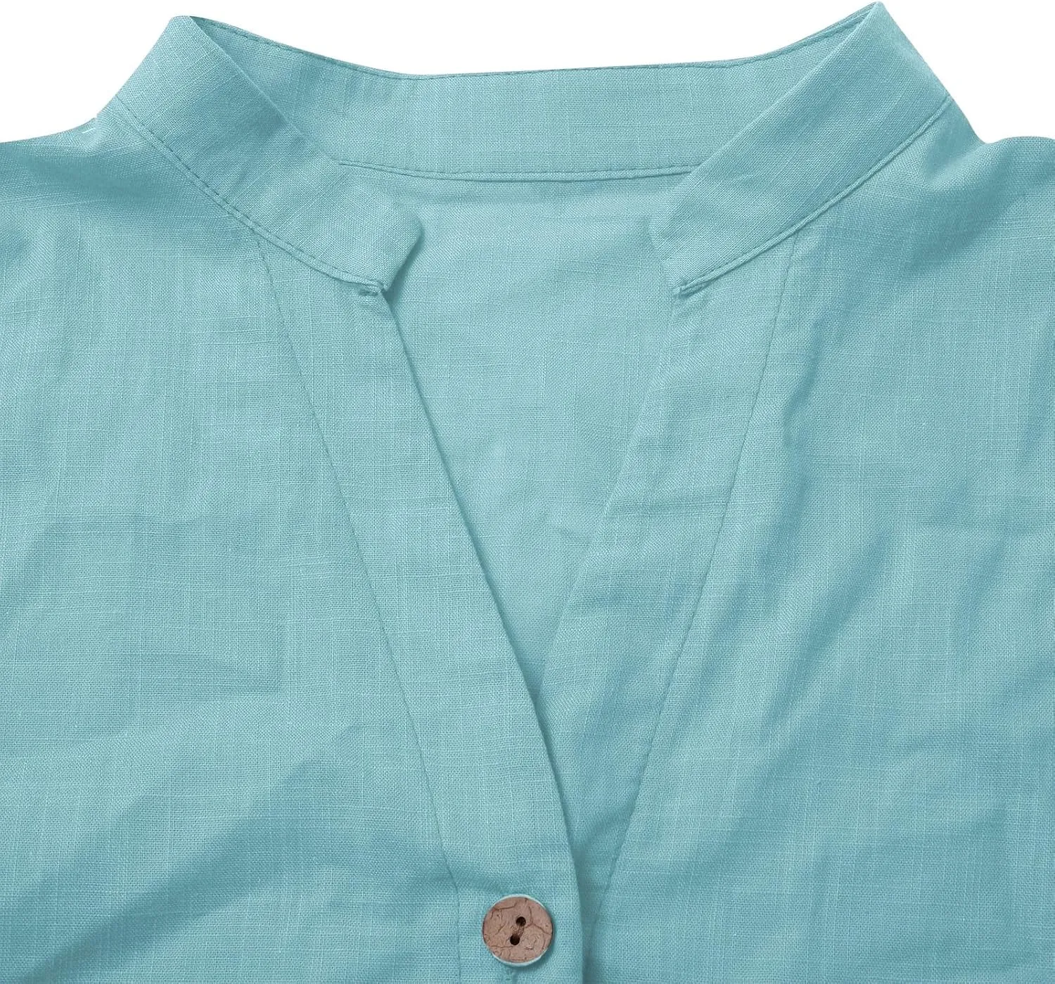 Boho Linen Button Up Shirt - Oversized Short Sleeve Blouse, Lightweight & Sheer-Resistant