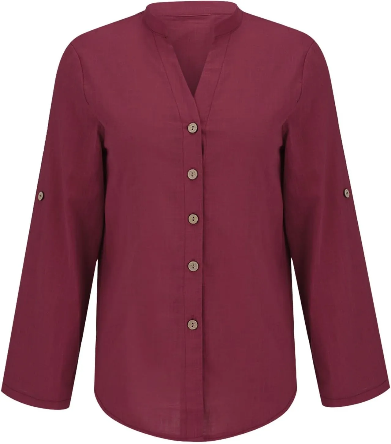 Boho Linen Button Up Shirt - Oversized Short Sleeve Blouse, Lightweight & Sheer-Resistant