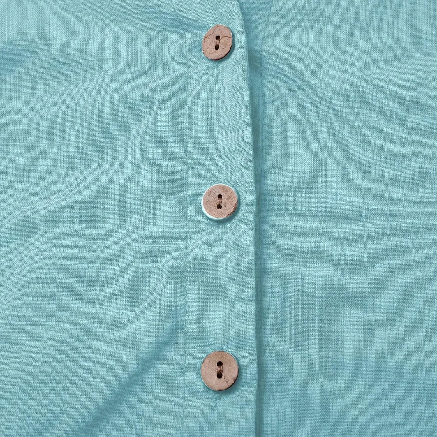 Boho Linen Button Up Shirt - Oversized Short Sleeve Blouse, Lightweight & Sheer-Resistant