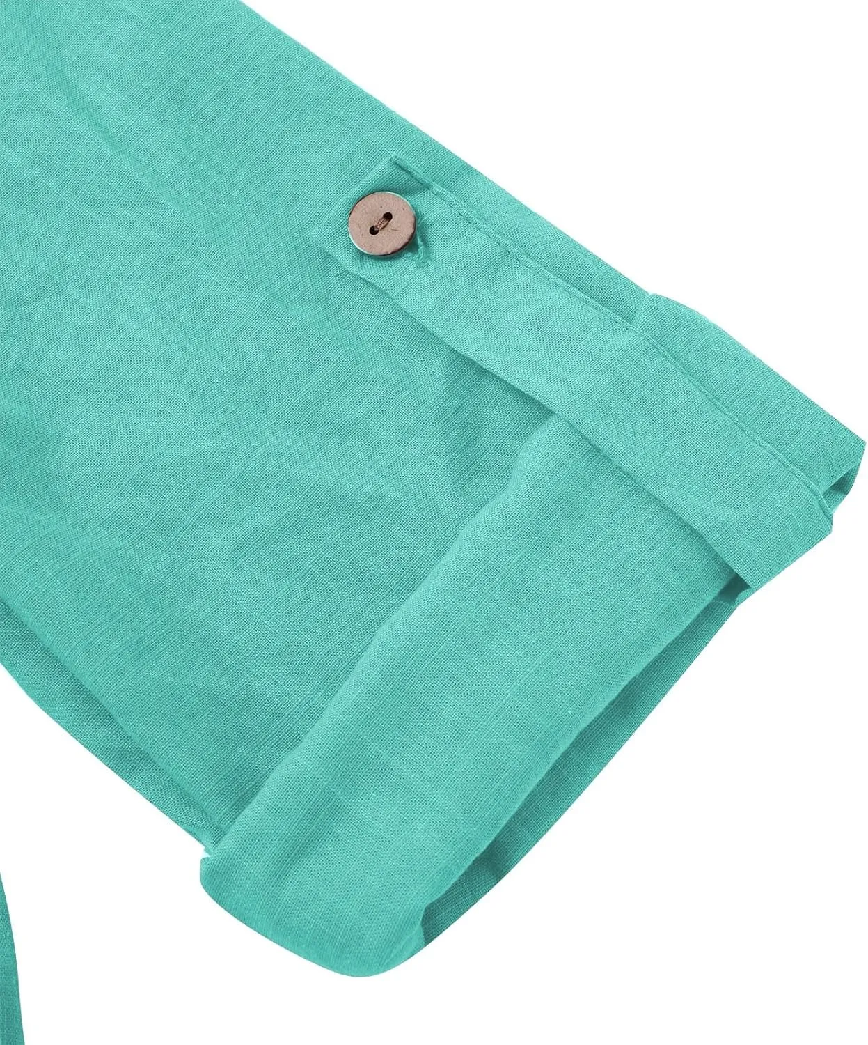 Boho Linen Button Up Shirt - Oversized Short Sleeve Blouse, Lightweight & Sheer-Resistant