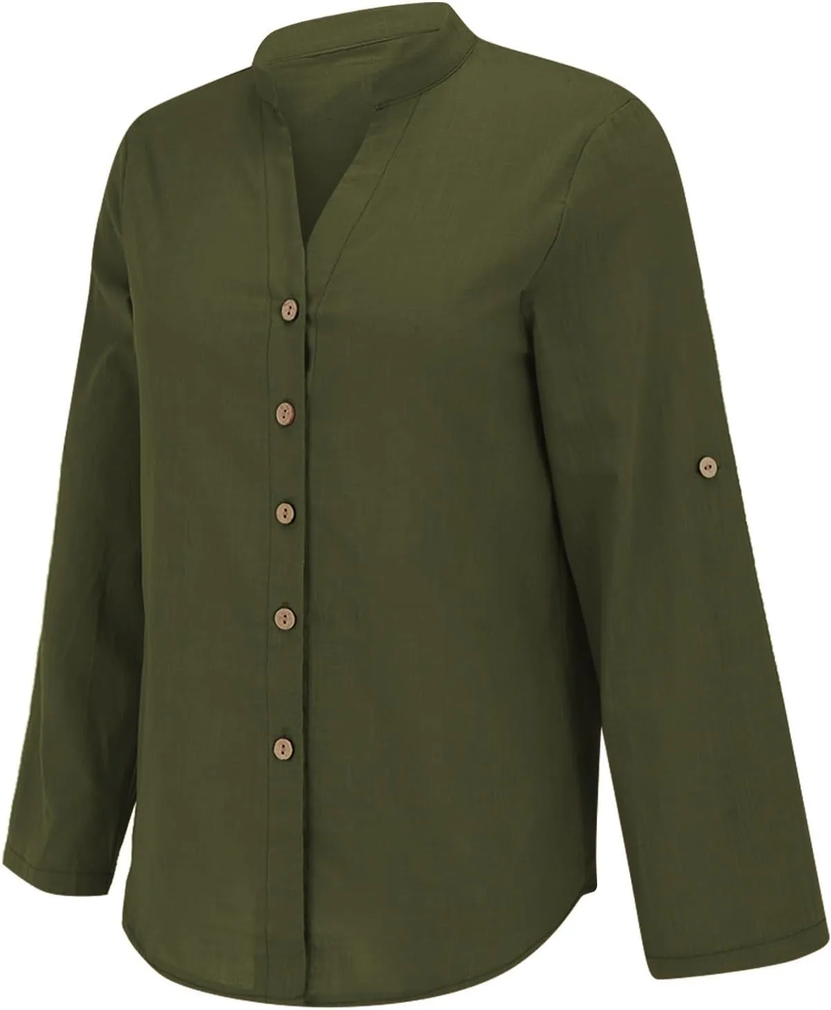 Boho Linen Button Up Shirt - Oversized Short Sleeve Blouse, Lightweight & Sheer-Resistant