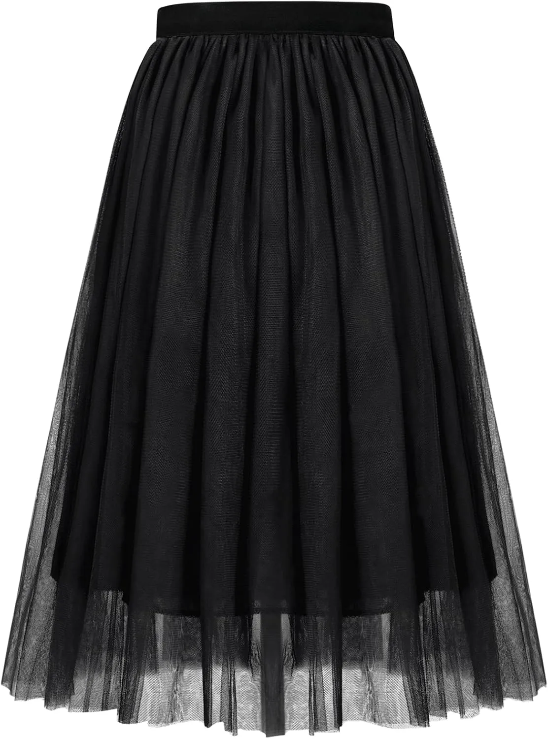 BOOPH Girls Tulle Skirts A-line Mesh Skirt Long Tutu Skirts Dress for Toddler Girls