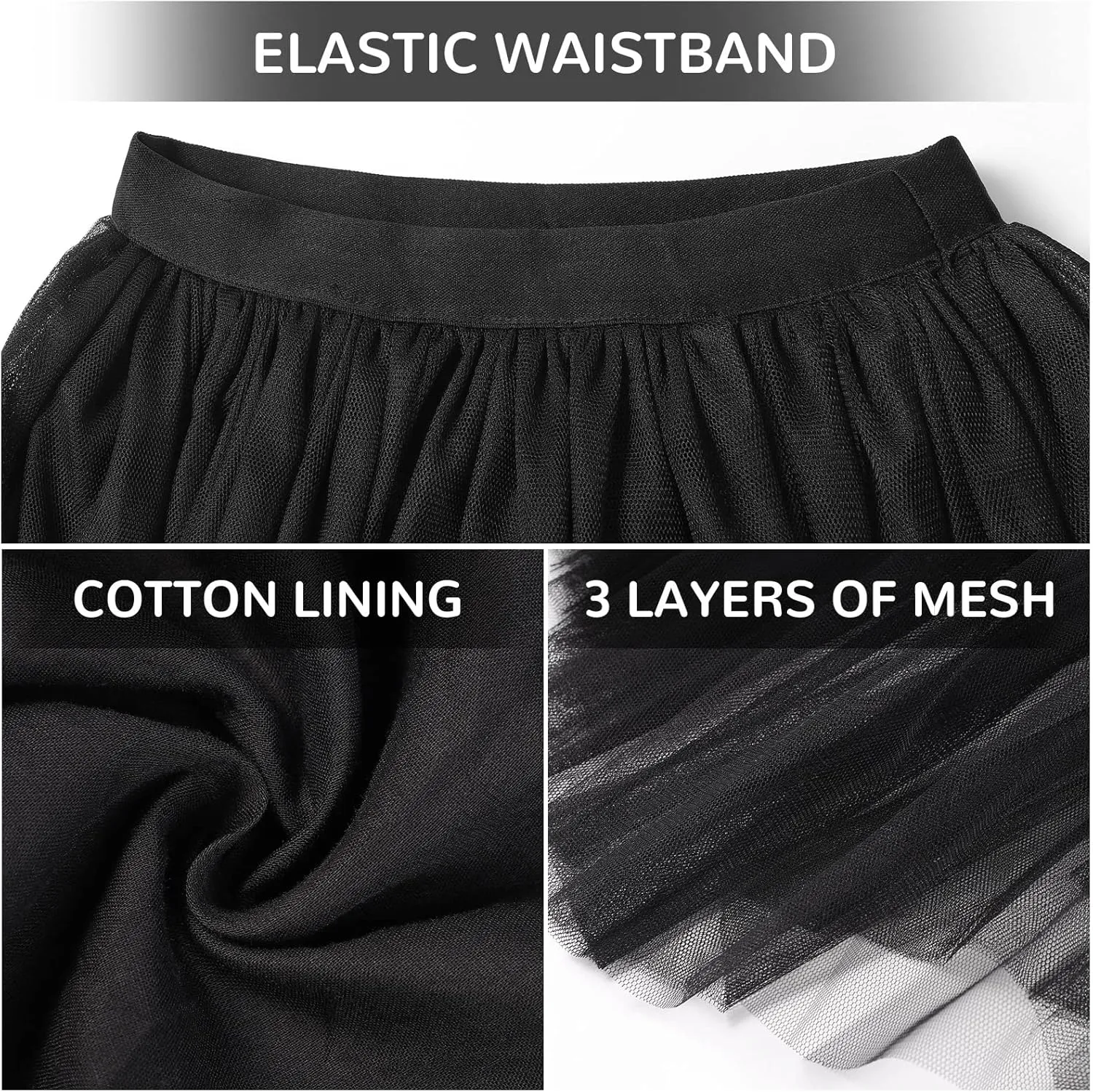 BOOPH Girls Tulle Skirts A-line Mesh Skirt Long Tutu Skirts Dress for Toddler Girls