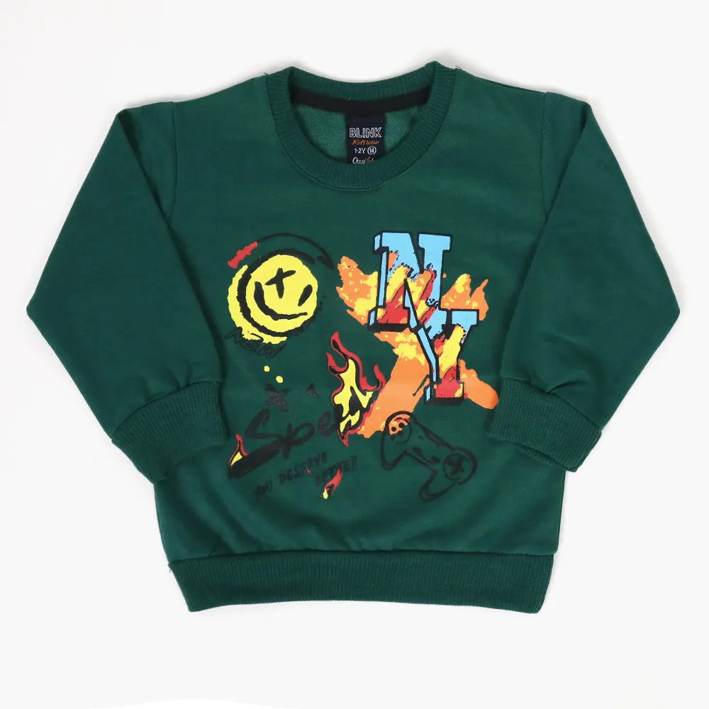 Boys Full Sleeve SweatShirt - Green