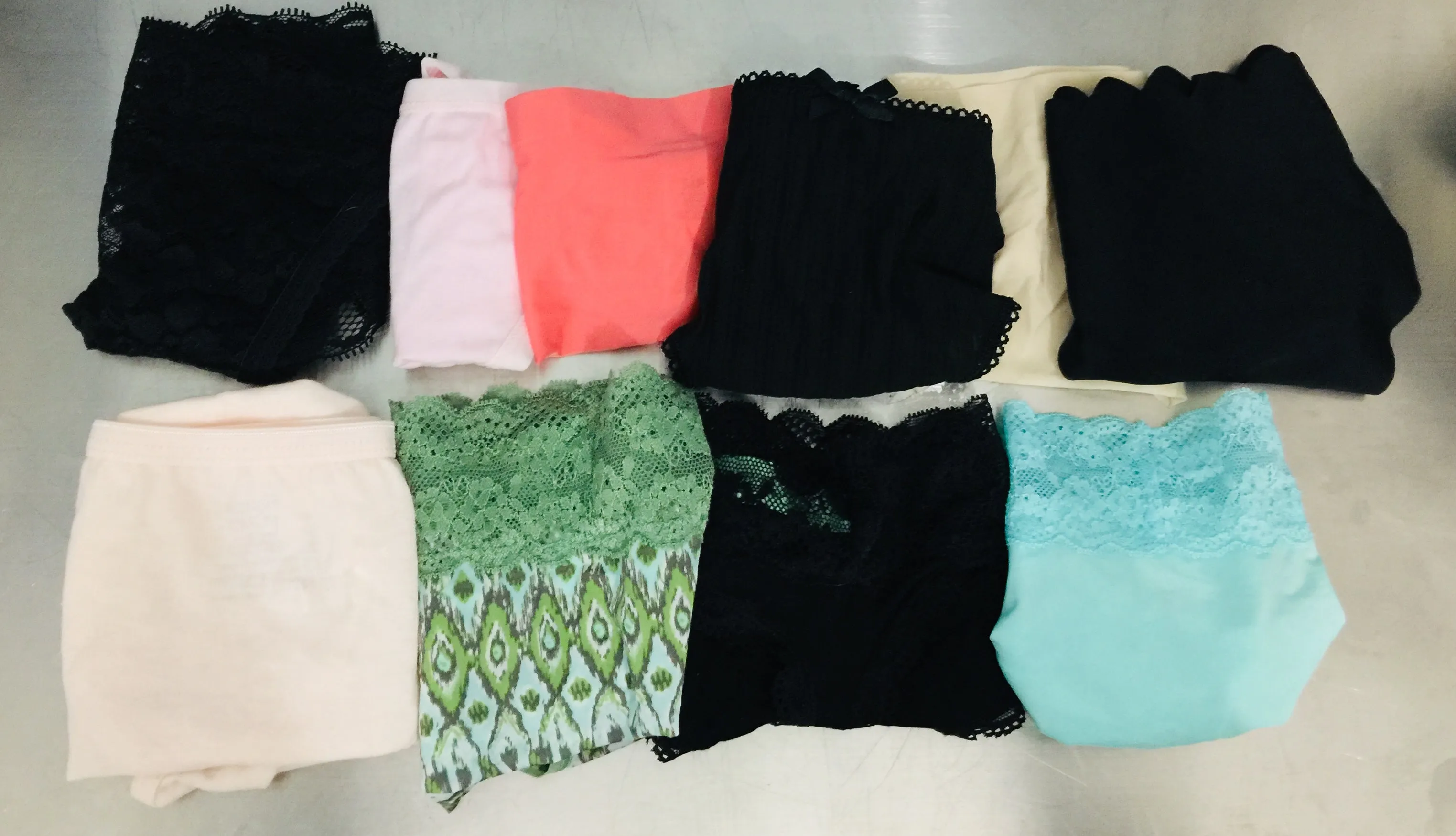 Brand New No Packaging 10 Pair Women's Assorted Panties, Great Variety & Fabrics! Includes Thongs & Bikini in Cotton, Microfiber & Lace! All Size Small!