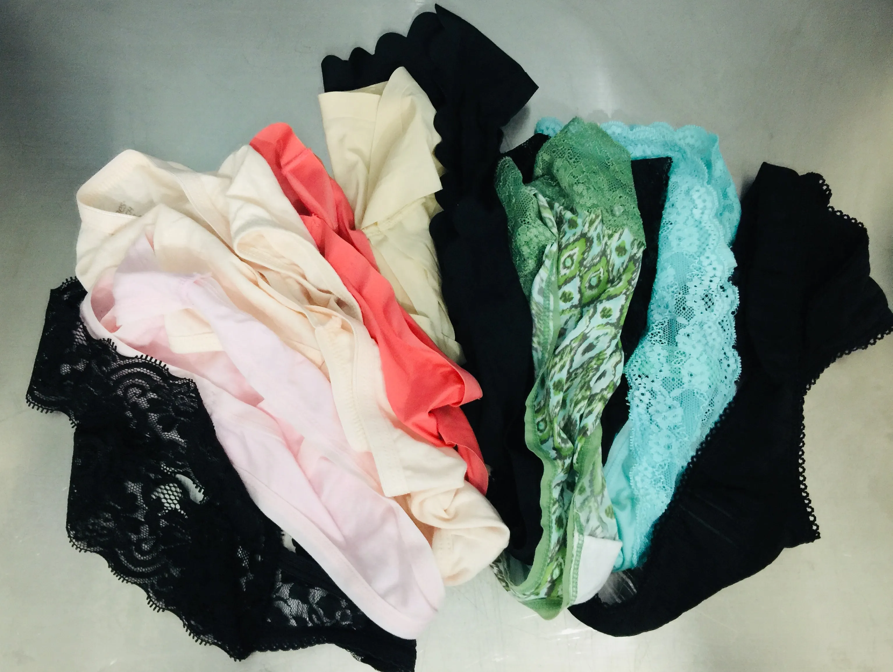 Brand New No Packaging 10 Pair Women's Assorted Panties, Great Variety & Fabrics! Includes Thongs & Bikini in Cotton, Microfiber & Lace! All Size Small!