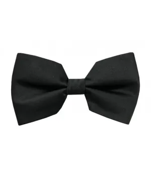 Brand Q black men's satin material bowtie with hanky fashion style