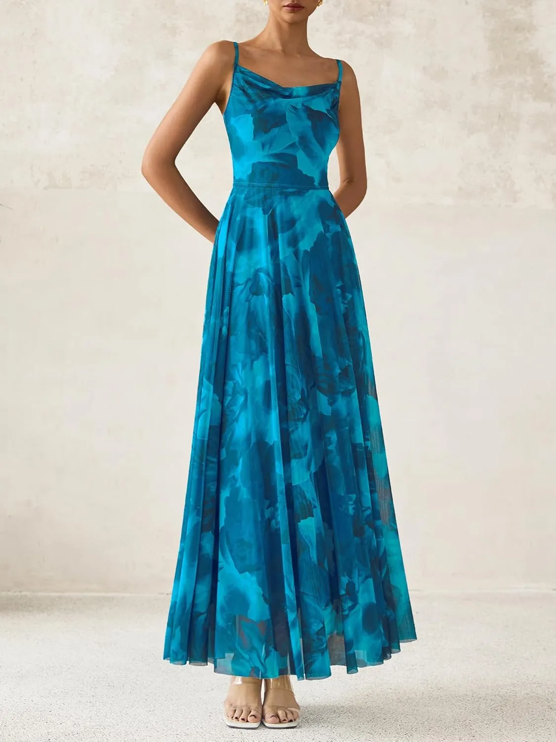 BTFBM Women Summer Floral Maxi Dresses Elegant Spaghetti Strap Dress Printed Party Dress Beach Long Dresses