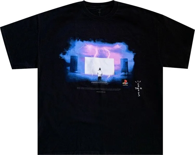 Cactus Jack by Travis Scott Monolith Night T-Shirt 'Black', Black