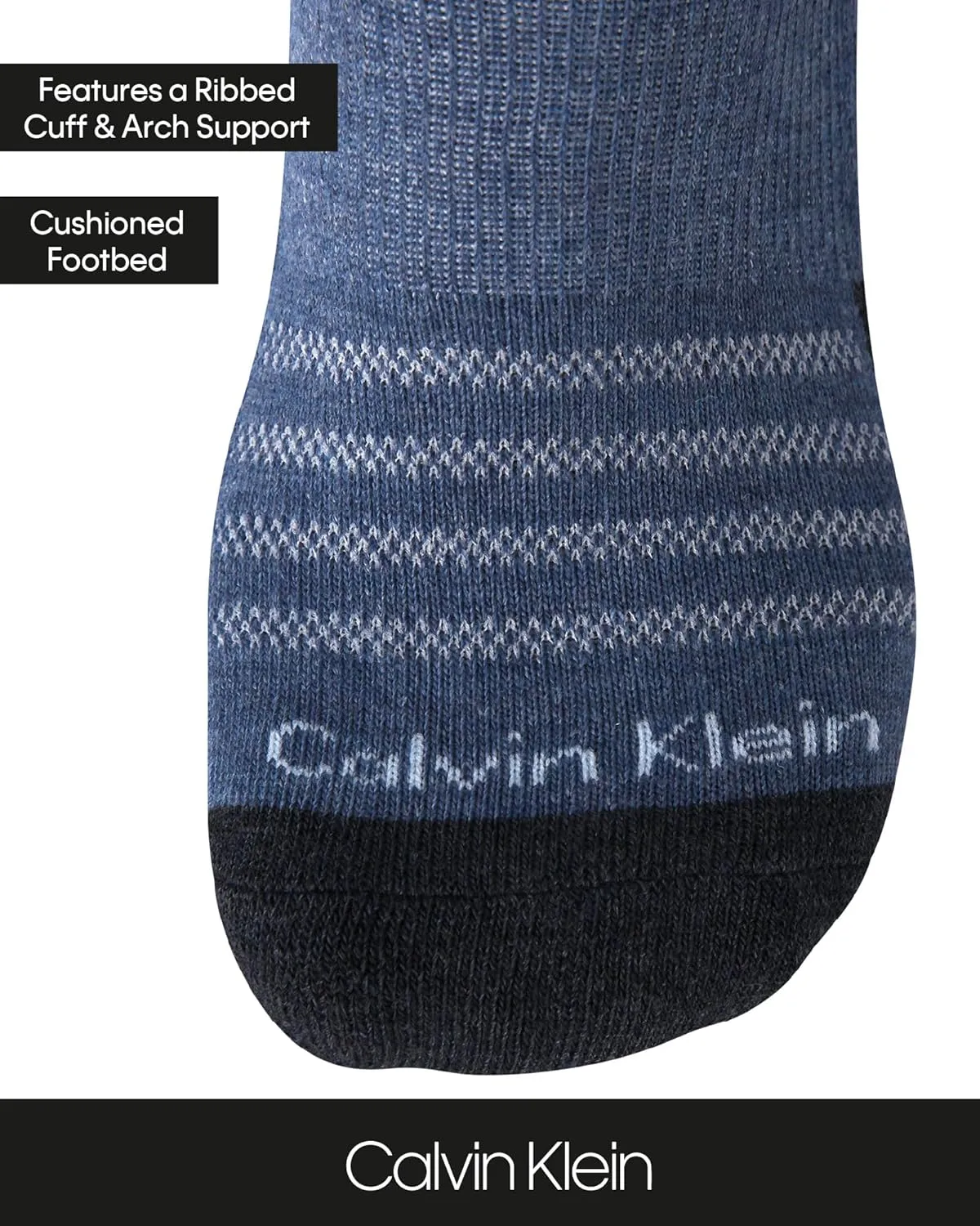 Calvin Klein Mens Crew Socks - 5 Pack Breathable Cushion Crew Athletic Mid-Calf Socks for Men for Running and Workout (7-12)