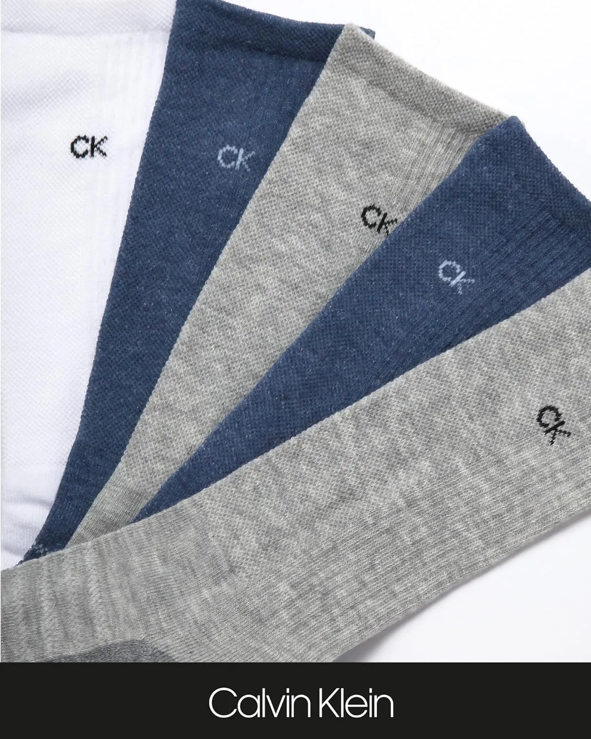 Calvin Klein Mens Crew Socks - 5 Pack Breathable Cushion Crew Athletic Mid-Calf Socks for Men for Running and Workout (7-12)