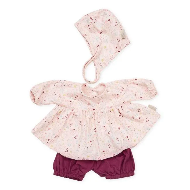 CAM CAM Doll's Clothing Set & Bonnet Fleur