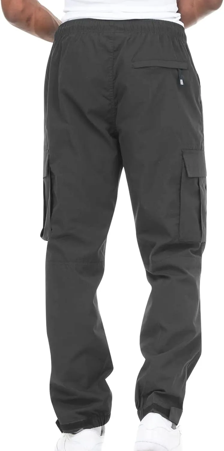 Cargo Pants Men Classic Fit Lightweight Joggers Multi Pockets Casual Athletic Workout Running Pants Activewear
