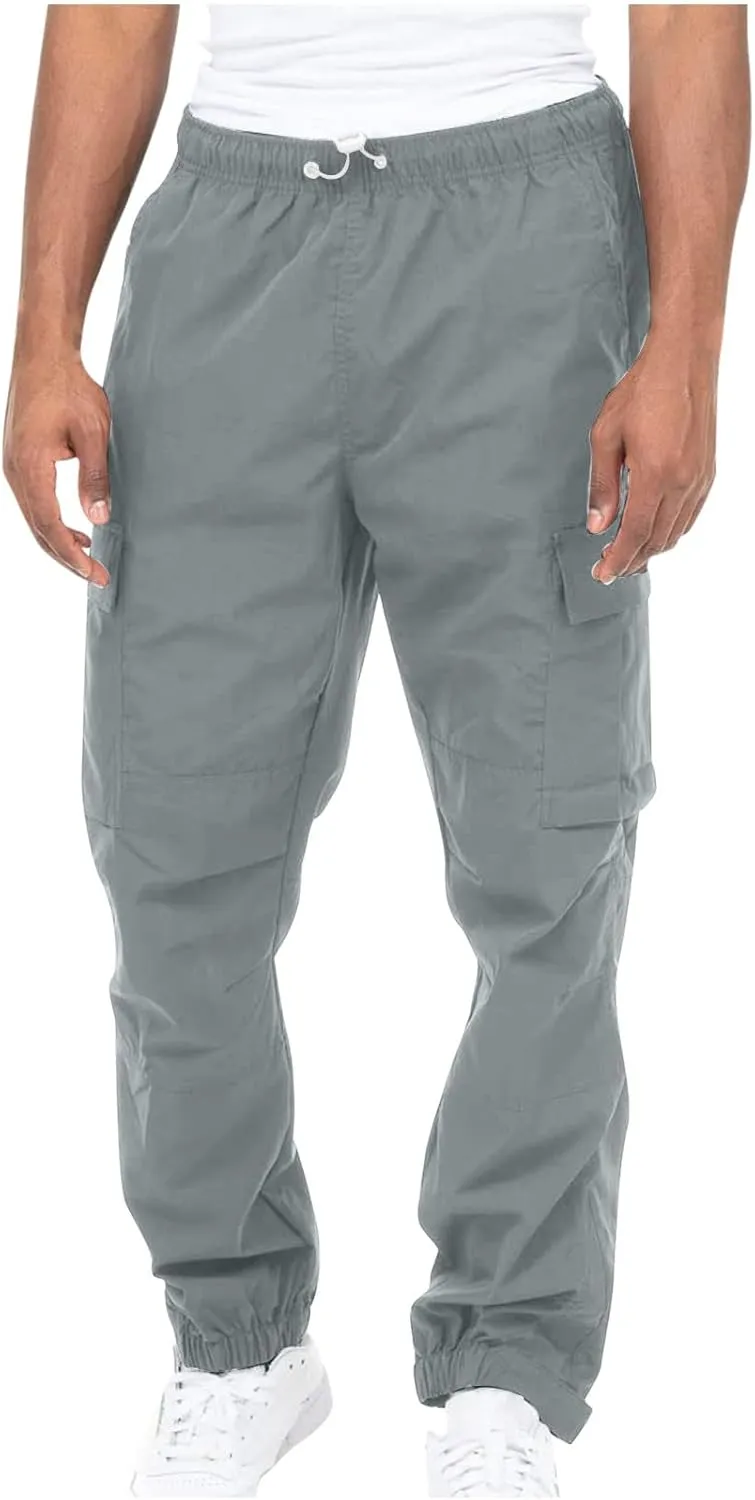 Cargo Pants Men Classic Fit Lightweight Joggers Multi Pockets Casual Athletic Workout Running Pants Activewear