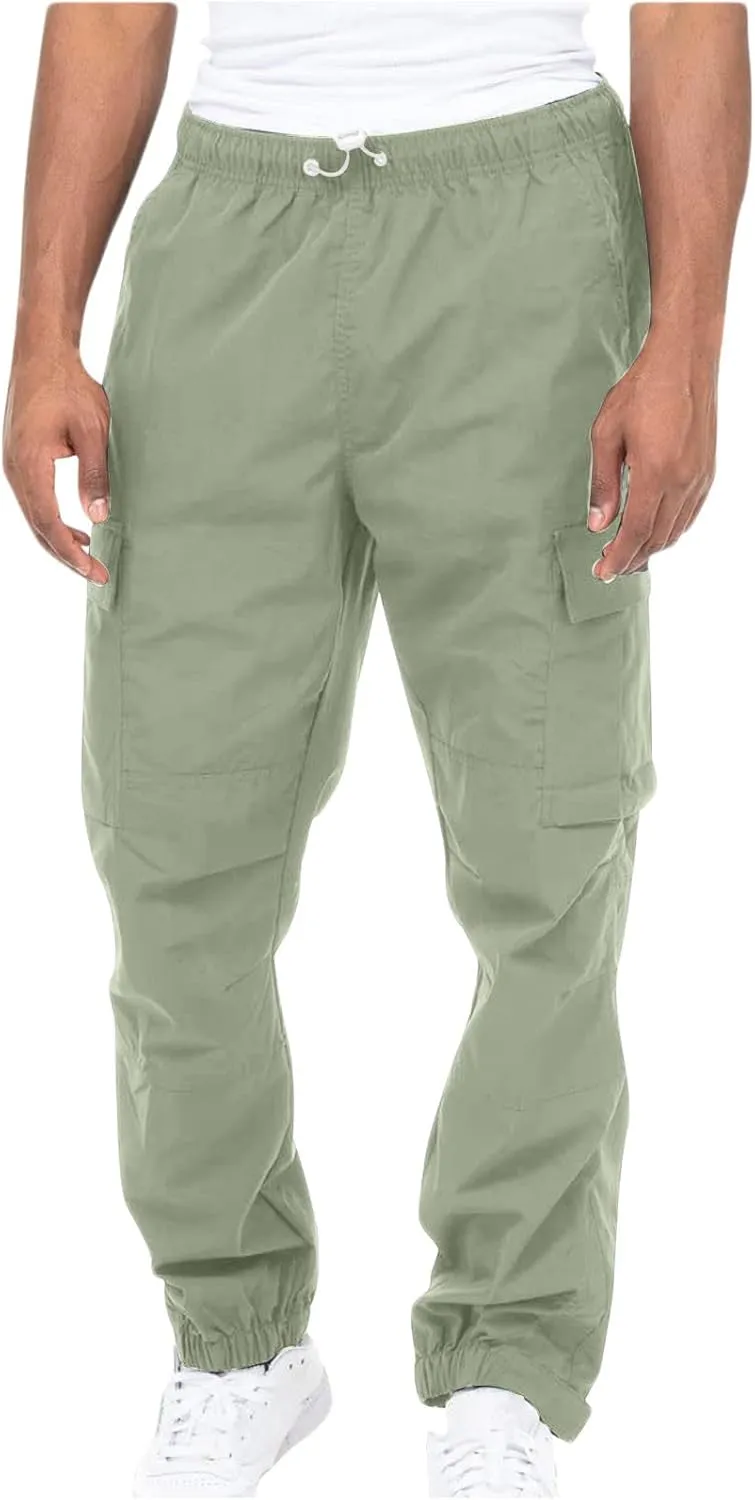 Cargo Pants Men Classic Fit Lightweight Joggers Multi Pockets Casual Athletic Workout Running Pants Activewear