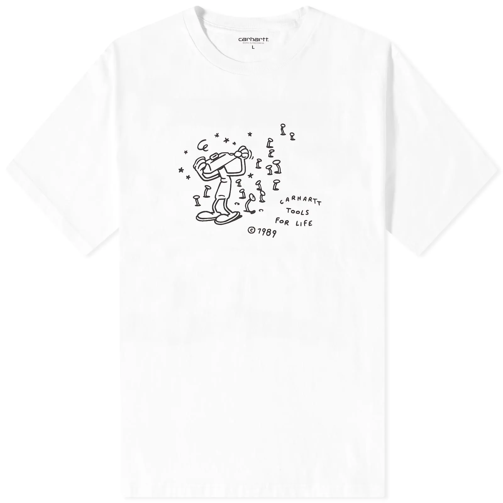 Carhartt Wip Tools For Life T-Shirt, White & Black