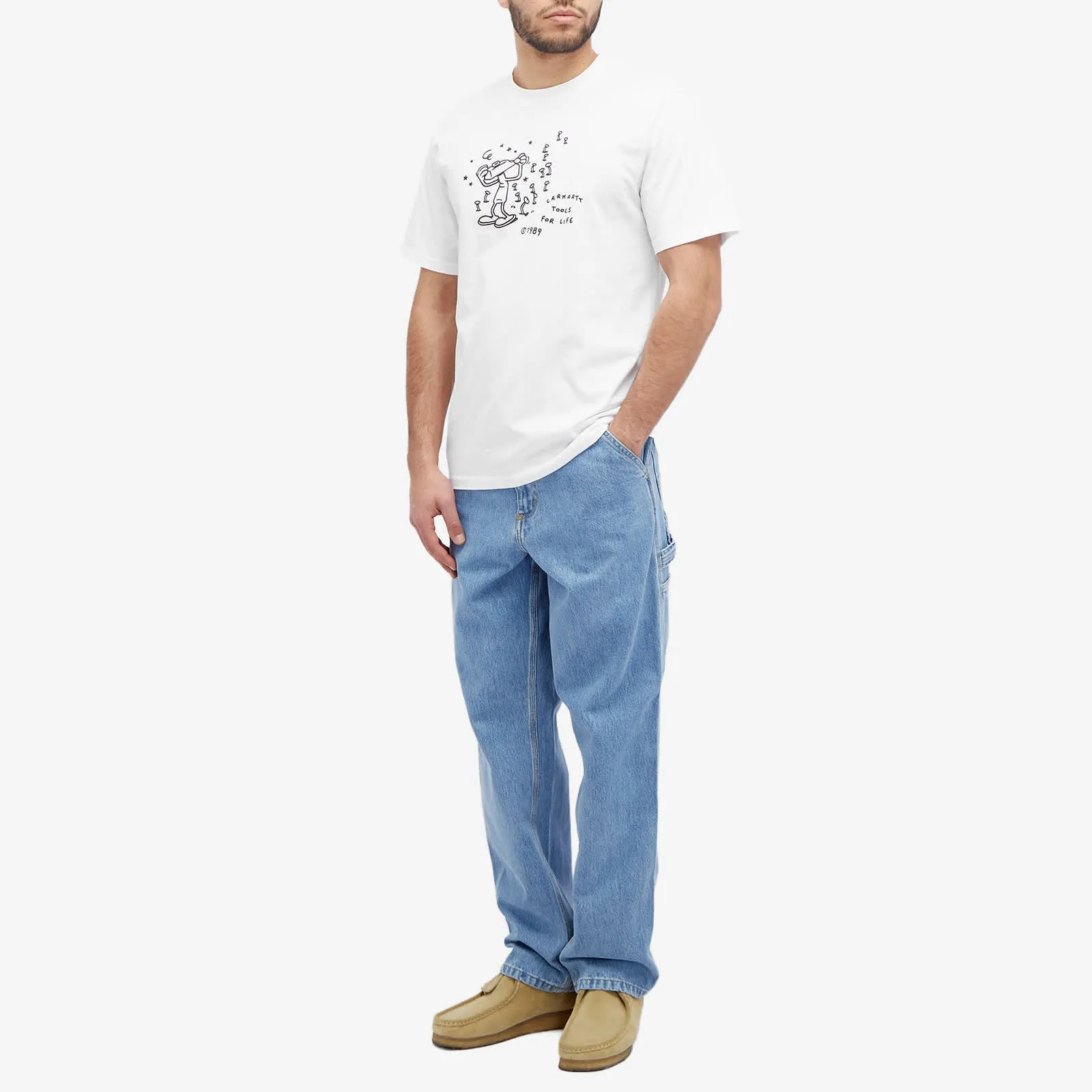 Carhartt Wip Tools For Life T-Shirt, White & Black