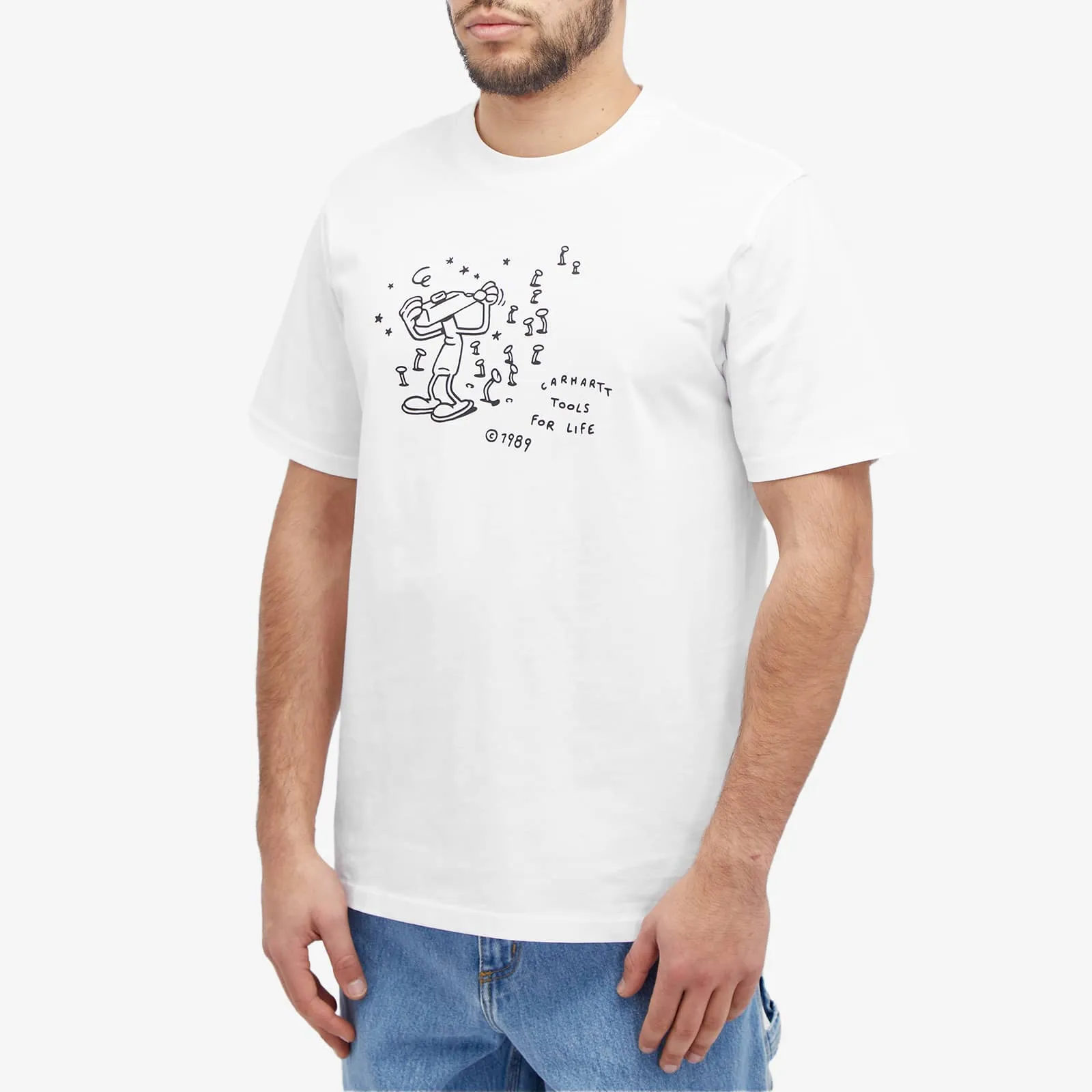 Carhartt Wip Tools For Life T-Shirt, White & Black