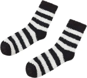 Casual Stripe Color Block Socks - Winter Thermal Merino Wool Socks for Men & Women - Thick Crew Sock for Hunting Work