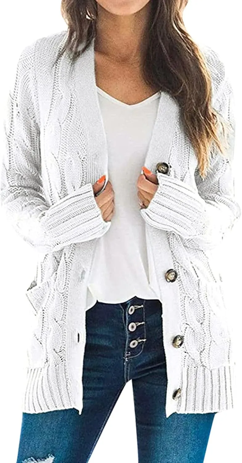 ChicCrate Button Up Sweaters for Women Long Sleeve Christmas Thanksgiving Halloween Cardigan Tops Dressy Casual