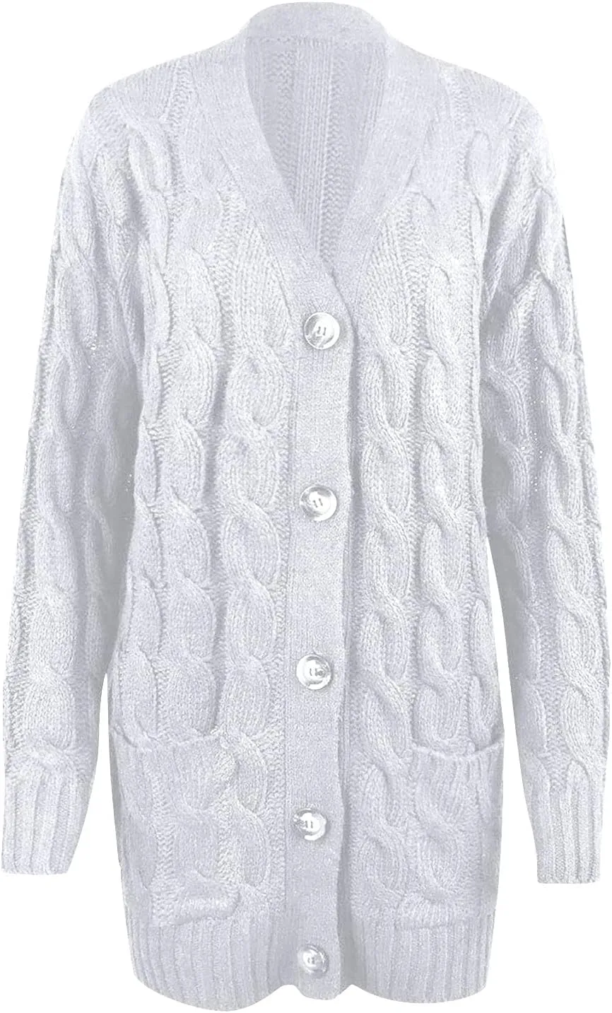 ChicCrate Button Up Sweaters for Women Long Sleeve Christmas Thanksgiving Halloween Cardigan Tops Dressy Casual