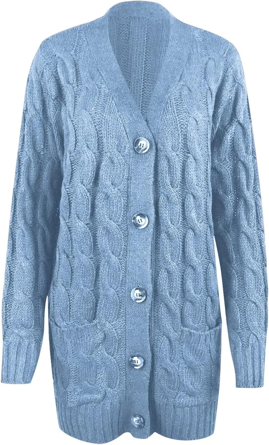 ChicCrate Button Up Sweaters for Women Long Sleeve Christmas Thanksgiving Halloween Cardigan Tops Dressy Casual