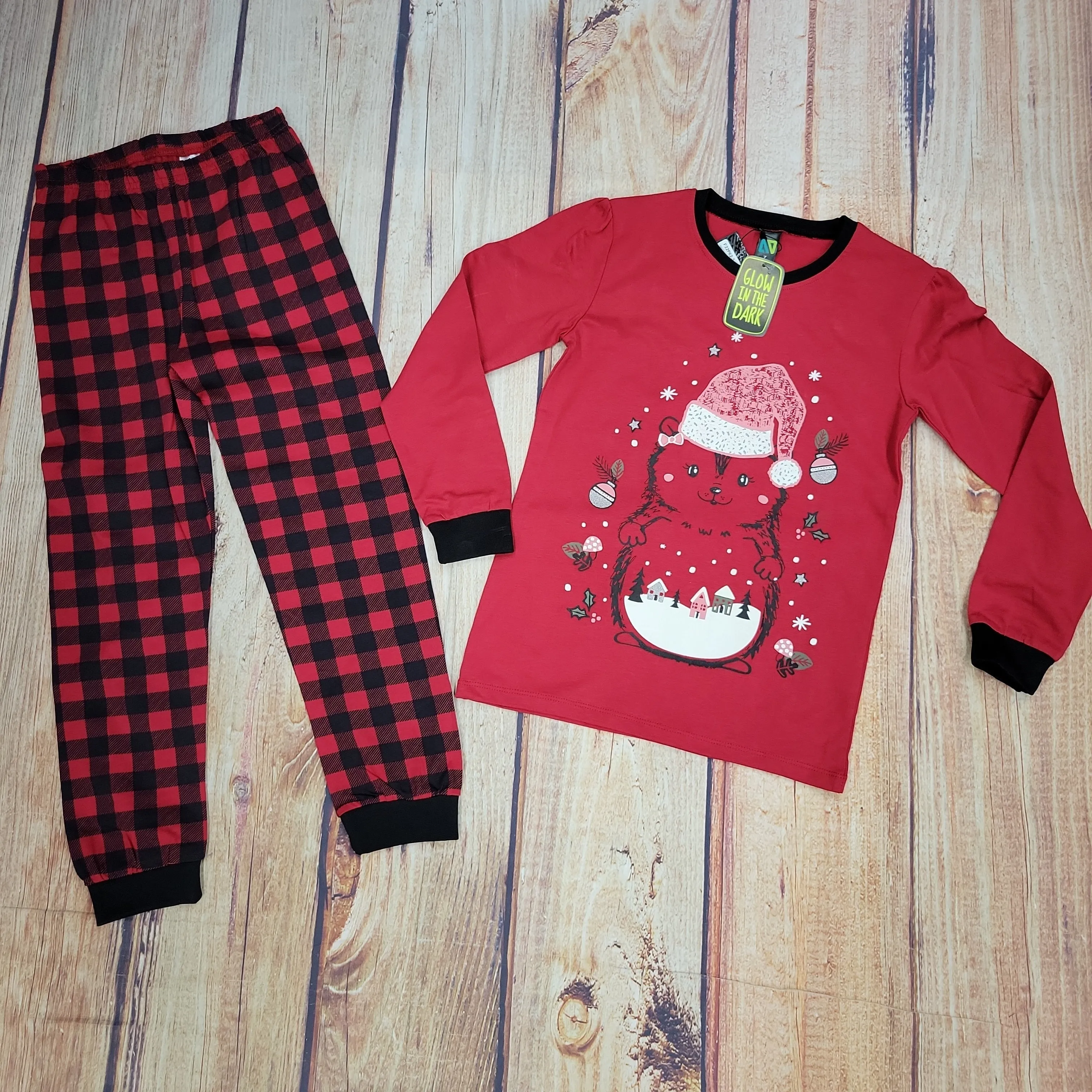 CLEARANCE NORUK GIRLS HEDGEHOG CHRISTMAS 2PC PJ SET