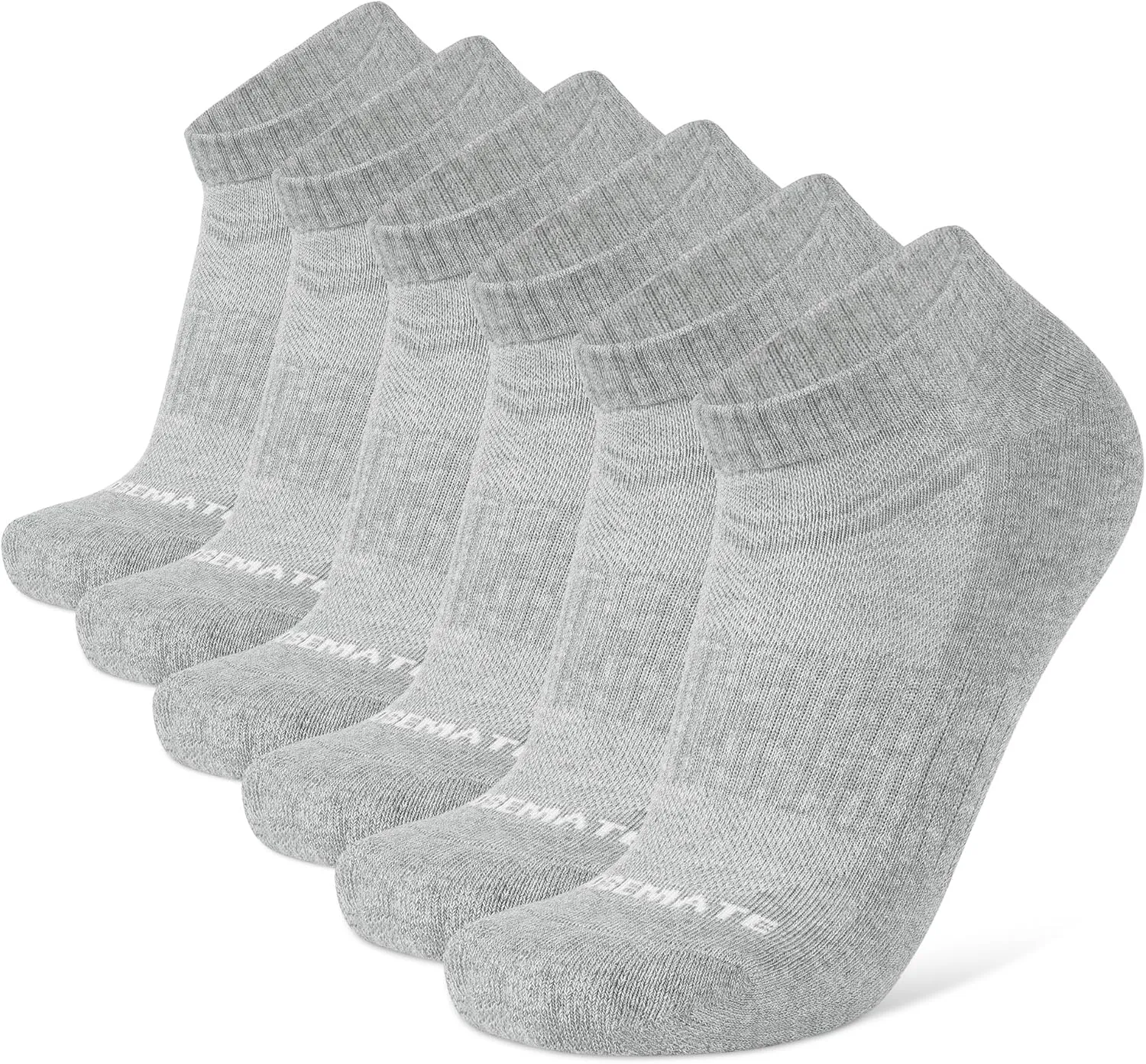 CLOSEMATE Comfortable Cotton Cushioned Ankle Low Cut Socks for Men Women Non Slip and Breathable for Running 6 Pairs