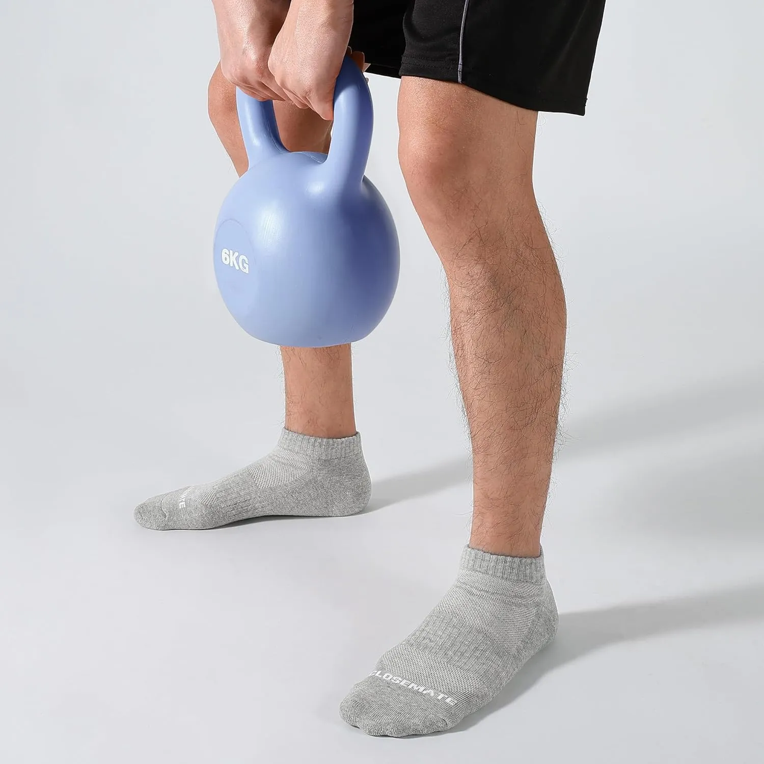 CLOSEMATE Comfortable Cotton Cushioned Ankle Low Cut Socks for Men Women Non Slip and Breathable for Running 6 Pairs