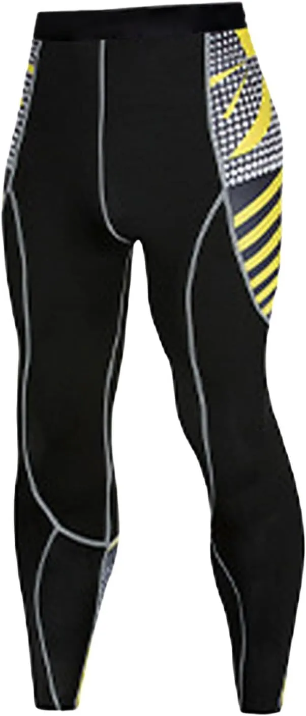 Compression Pants Men Seamless Fitness Running Sports Gym Compression Pants Quick Dry Athletic Leggings Activewear