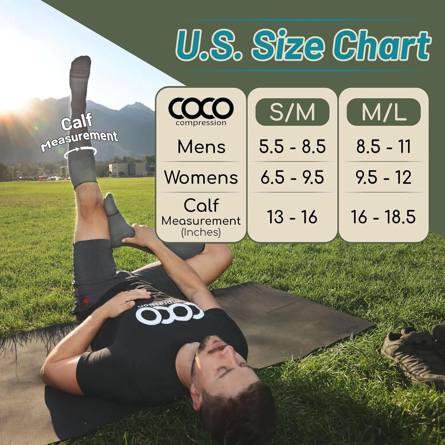 Compression Socks (20-30 mmHg Support) for Men & Women - Best Graduated Compression Stockings for Travel, Athletes, & Nurses