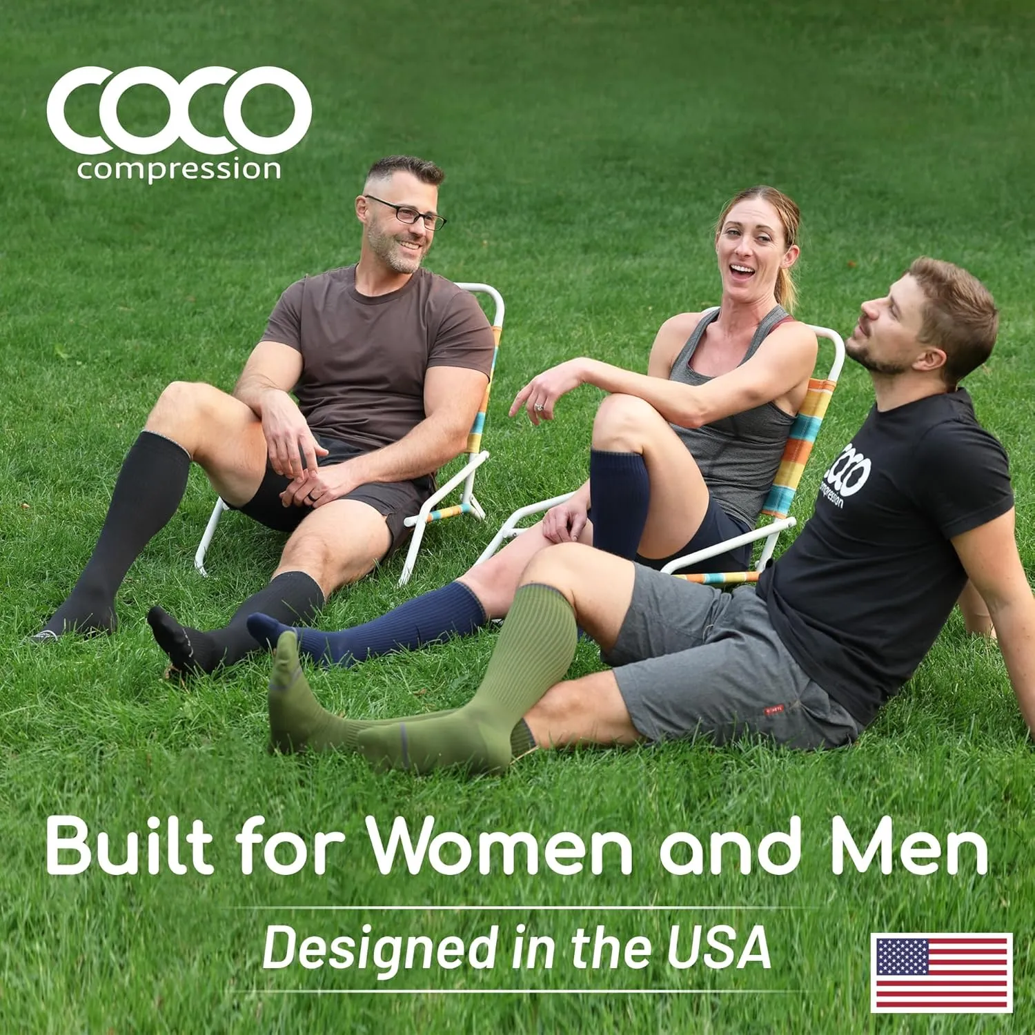 Compression Socks (20-30 mmHg Support) for Men & Women - Best Graduated Compression Stockings for Travel, Athletes, & Nurses