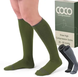 Compression Socks (20-30 mmHg Support) for Men & Women - Best Graduated Compression Stockings for Travel, Athletes, & Nurses
