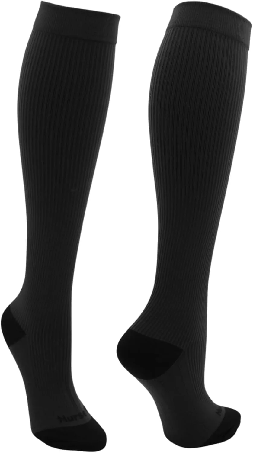 Compression Socks for Nurses - Women & Men - 20-30mmHg Graduated Compression, For Medical Staff, Athletes - 1 Pair