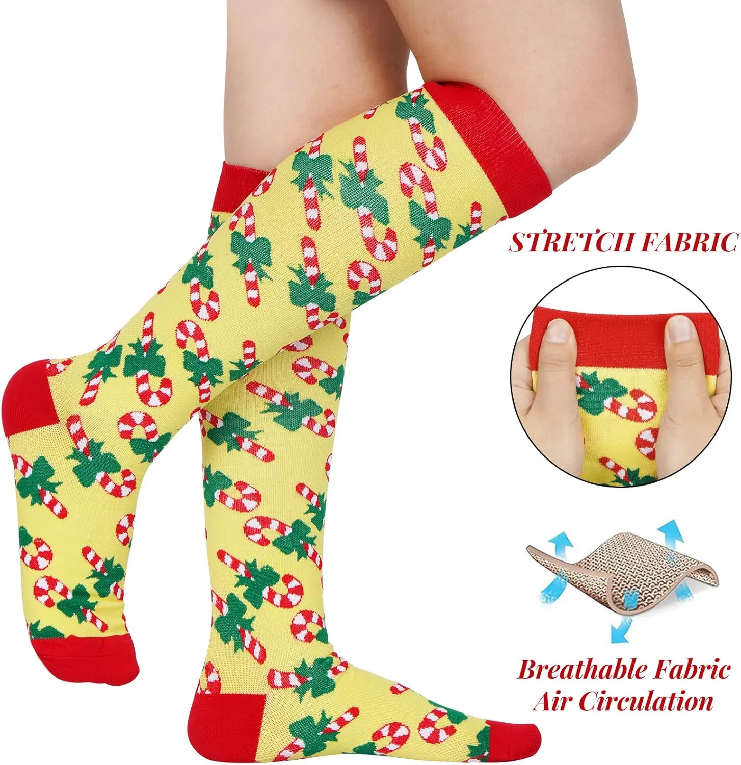 Compression Socks for Women Men Circulation, Knee High Compression Socks 15-20mmHg for Nurse, Running Athletic