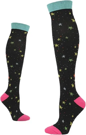 Compression Socks Women Men Knee High Circulation Travel Flight Sock for Running Hiking Athletic