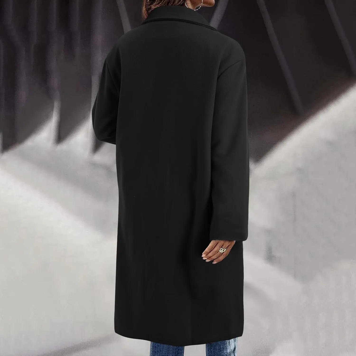 cooki Winter Coats for Women 2023 Trendy Wool Coat Women Fleece Winter Jackets Double Breasted Long Thick Warm Trench Coats