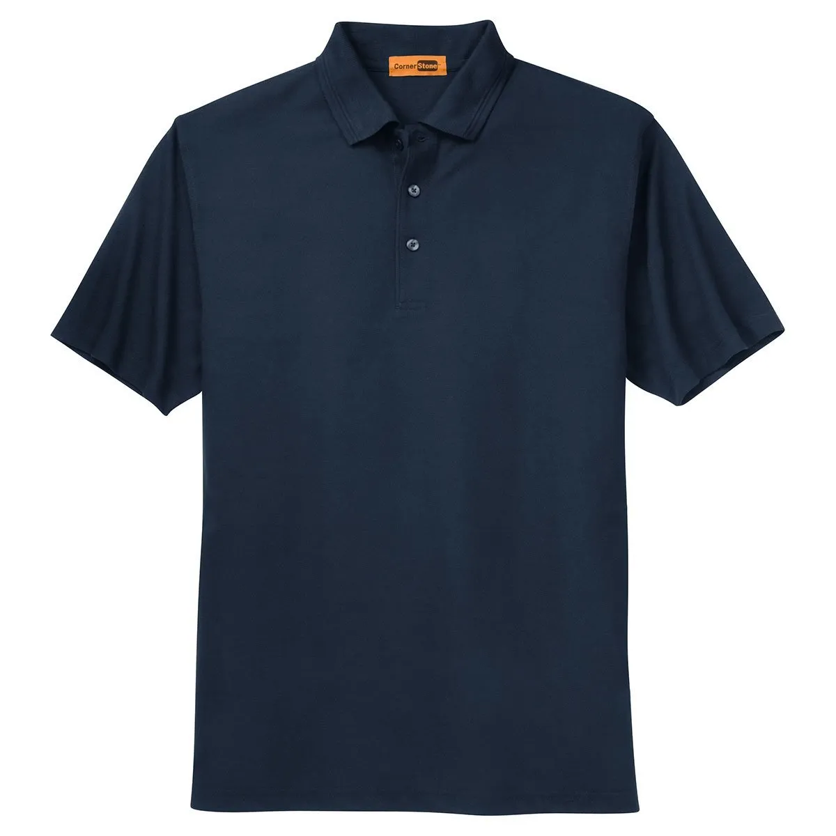 CornerStone Men's Navy Industrial Pique Polo