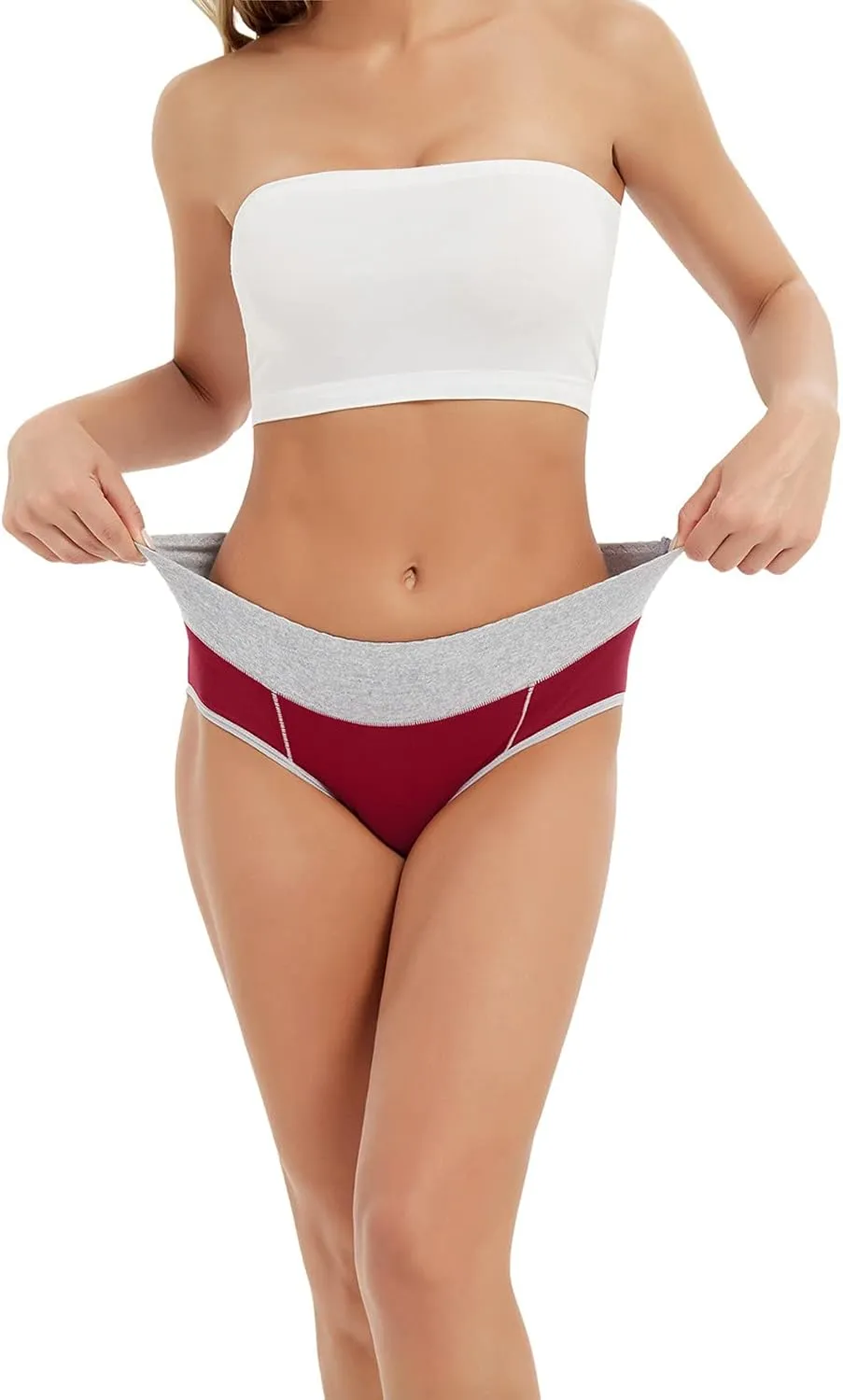 Cotton High Waist Panties for Women Breathable Comfortable Underwear Soft Seamless Full Coverage Briefs