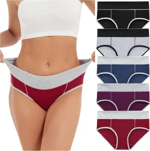 Cotton High Waist Panties for Women Breathable Comfortable Underwear Soft Seamless Full Coverage Briefs